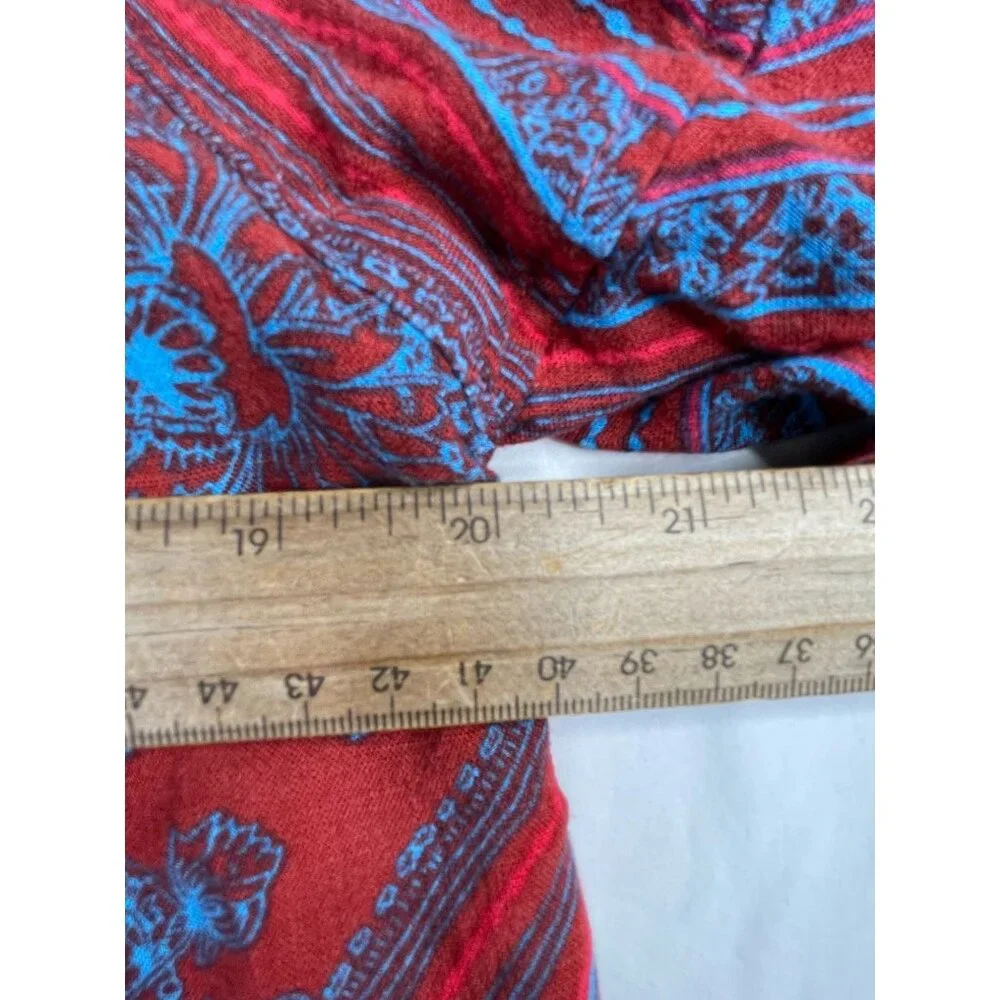 Free‎ People Walking on a Dream Keyhole Tunic Top size Small Red/Blue